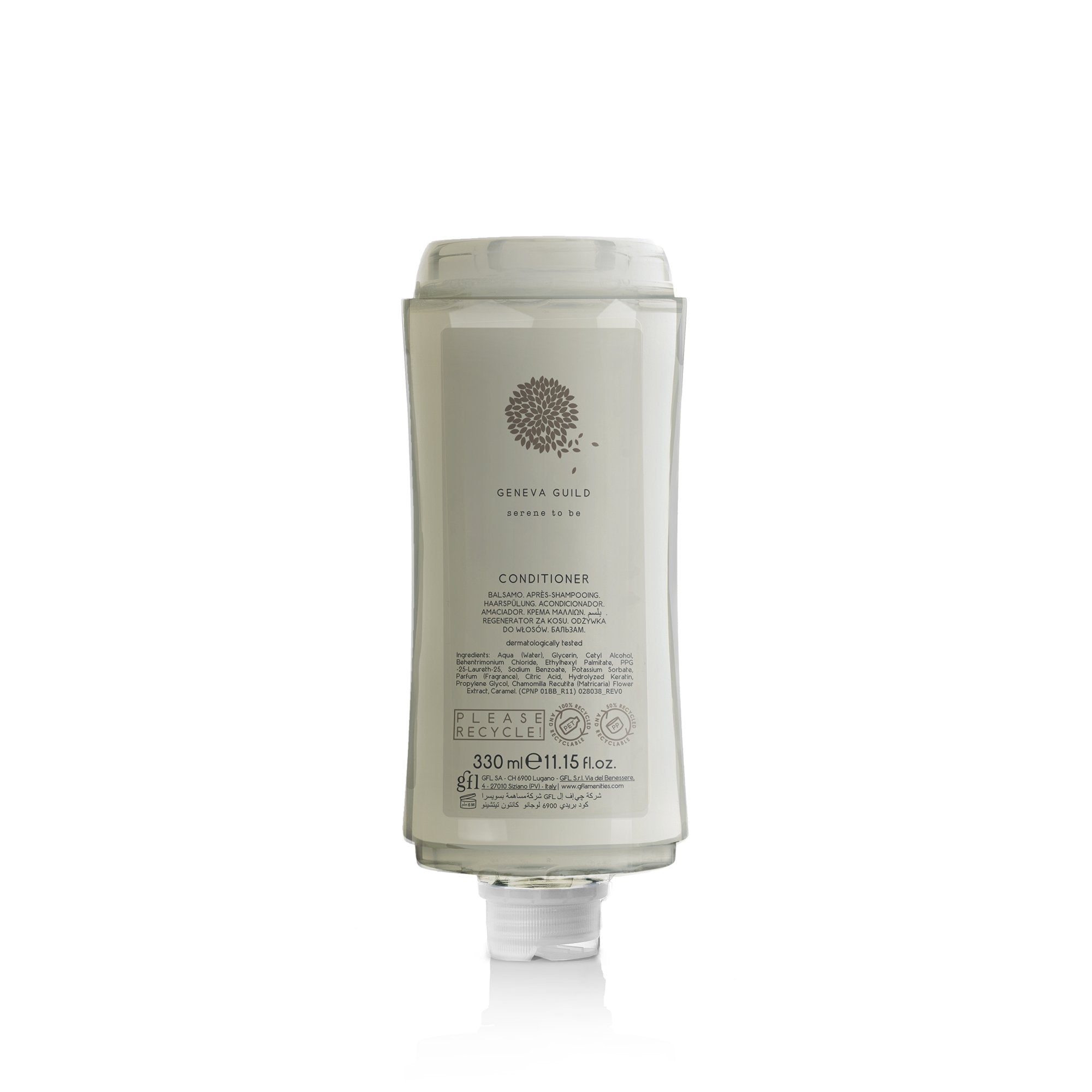 PDSR330CGG Conditioner in 330 ml bottle made of recycled pet. Not refillable.